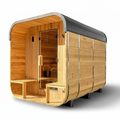 Cedar Outdoor Sauna Designed for Year-Round Use, 4-6 Person Capacity, Wi-Fi Control, 9kW Electric Heater