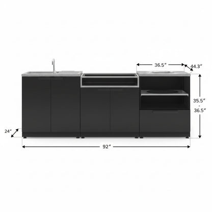 Classic Series 3PC Modular Outdoor Kitchen · 304 Stainless Steel · SS Door